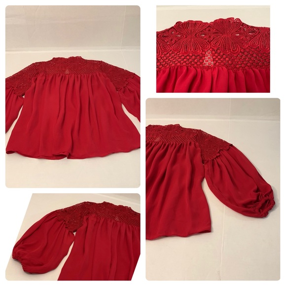 BOSTON PROPER Flowy Long Sleeve, Embroidered Blouse/Preowned - Picture 5 of 17